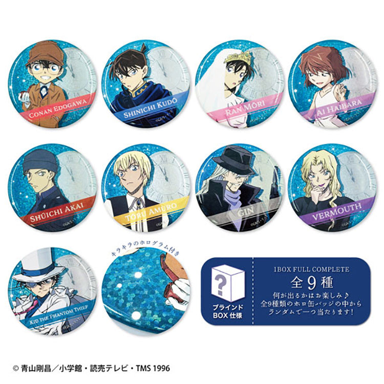 Detective Conan Anime Merch - Midnight Series Trading Hologram Stand Tin Badge (1 Random)