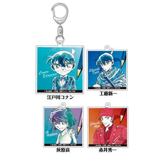 Detective Conan Anime Merch - Pencil Art Trading Acrylic Keychain Vol.2 (1 Random)