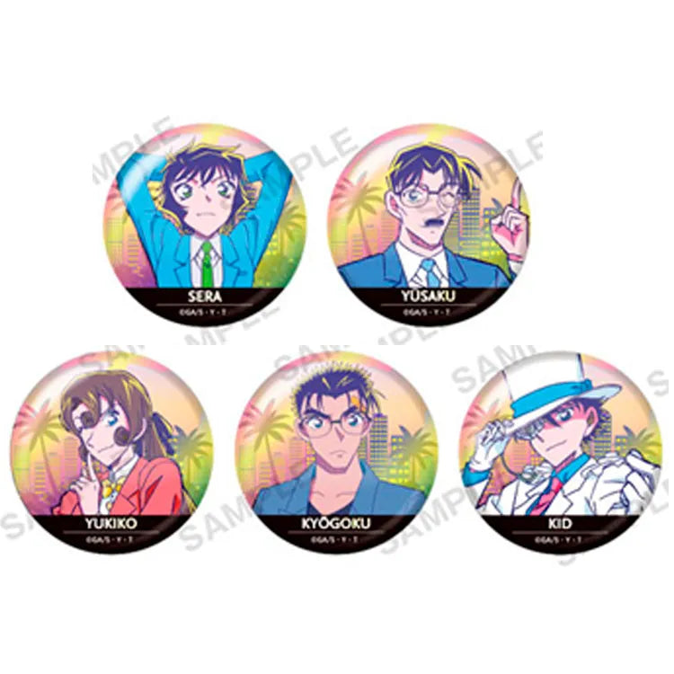 Detective Conan Anime Merch - Trading Hologram Tin Badge City Pop Ver. vol.2 (1 Random) - Doki Doki Land 