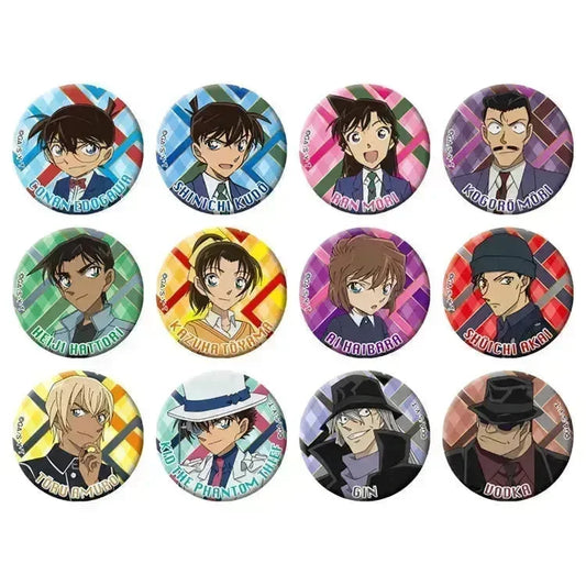 Detective Conan Anime Merch - Profile Tin Badge (1 Random)