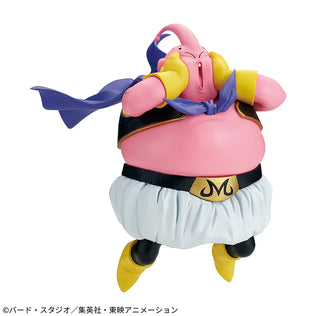 Majin Buu MATCH MAKERS figure from Dragon Ball Z, inspired by the scene where Majin Buu faces Super Saiyan 3 Goku, featuring detailed sculpt and dynamic pose.