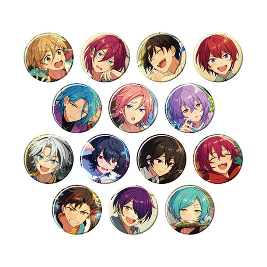 Ensemble Stars!! Collection Tin Badge 2024 Sep. Casual Side full lineup of 15 character can badges