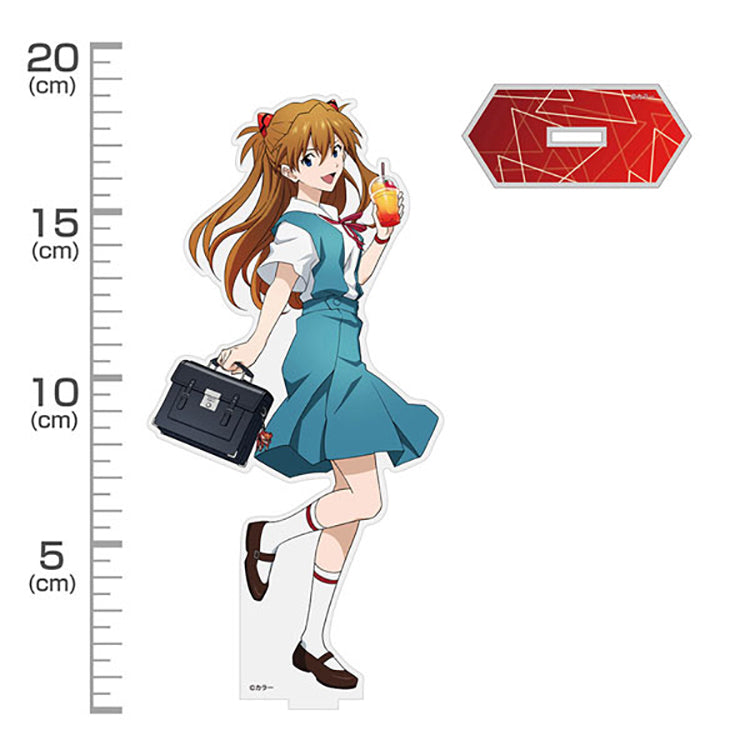 Asuka Langley Shikinami 20cm COSPA Large Acrylic Stand, Rebuild of Evangelion school uniform edition.