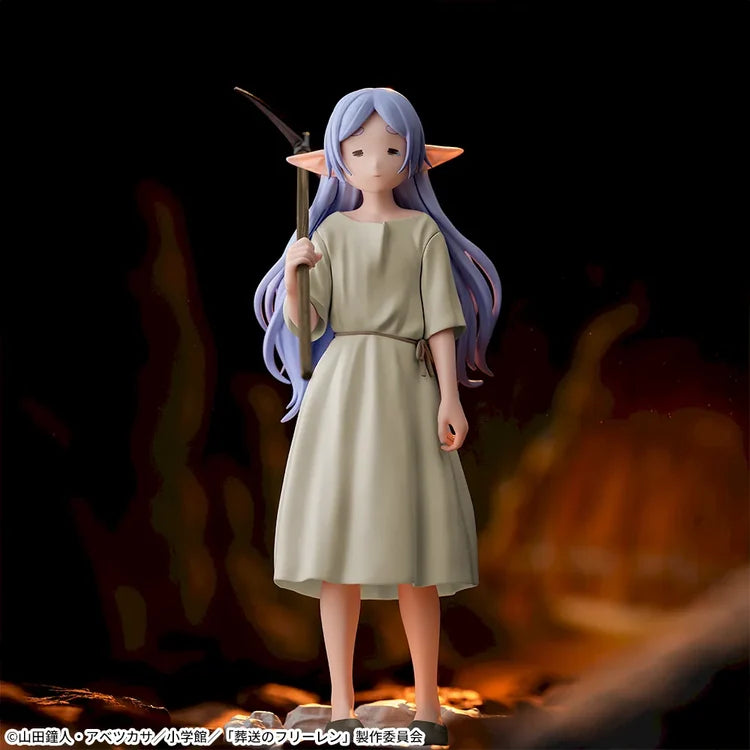 Frieren Beyond Journey's End SEGA Hi-Premium figure, full-body front view in miner's tunic with pickaxe