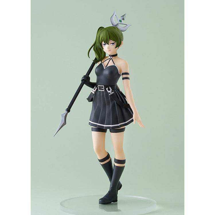Übel POP UP PARADE figure from Frieren, full front view on clear base against a sage green background