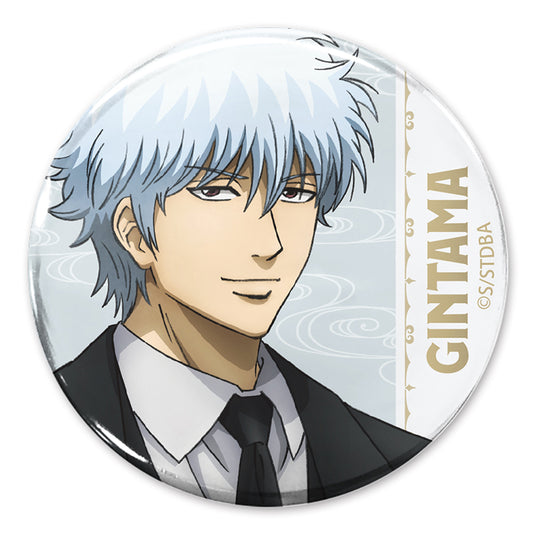 Gintama Anime Merch - Gintoki Sakata 65mm Tin Badge Suit Ver.