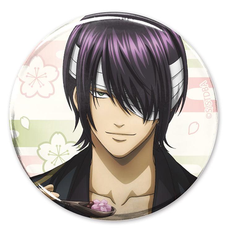 Gintama Anime Merch - Shinsuke Takasugi 65mm Tin Badge Sakura Anmitsu Ver. - Doki Doki Land 