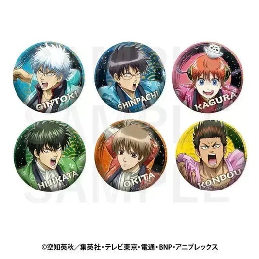 Gintama Anime Merch - Trading Metallic Tin Badge (1 Random) - Doki Doki Land