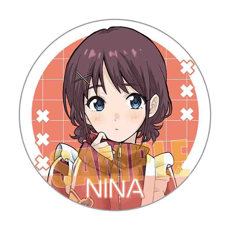 Girls Band Cry Jersey Maid trading can badges, 57×57mm, featuring characters in maid-style outfits, one random badge per pack.