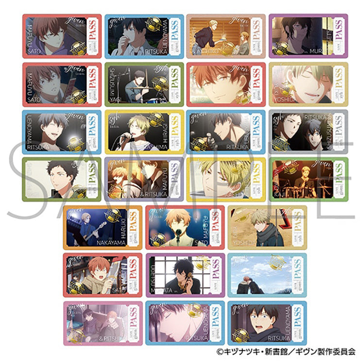 Given the Movie: To the Sea Ticket Collection Vol. 2 backstage pass cards for Mafuyu, Uenoyama, Haruki, and Akihiko.