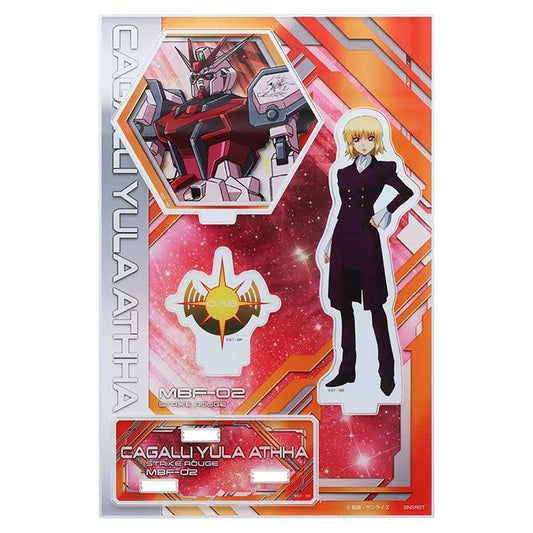 Gundam Anime Merch - Cagalli Yula Athha & Strike Rouge Gundam Acrylic Stand - Doki Doki Land