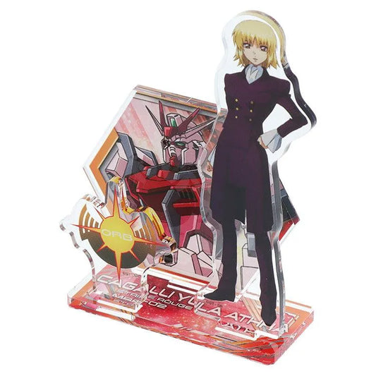 Gundam Anime Merch - Cagalli Yula Athha & Strike Rouge Gundam Acrylic Stand - Doki Doki Land