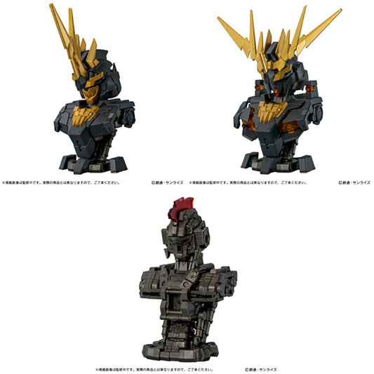 Banshee MS Mechanical Bust DX from Gundam UC, complete set of 3: Unicorn Mode armour, Destroy Mode armour and inner frame
