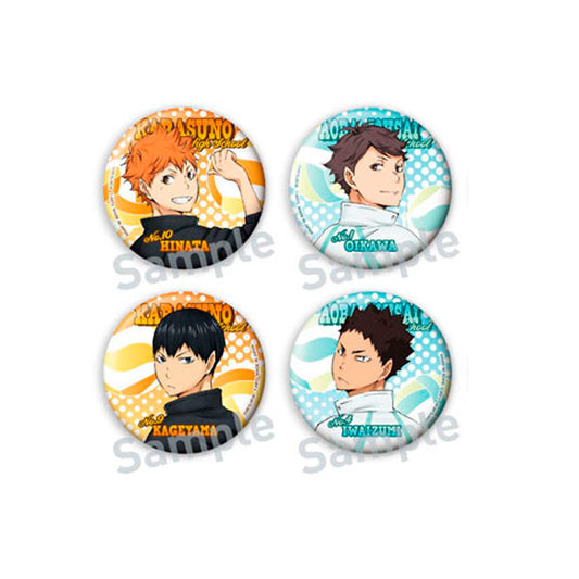 Haikyu!! Anime Merch - Color Palette Looking Back Tin Badge 