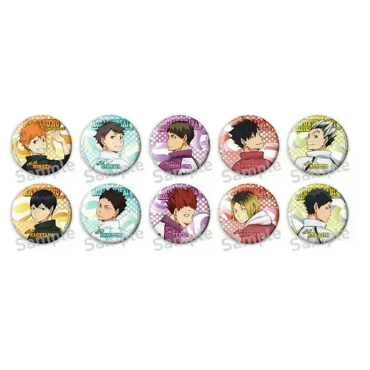 Haikyu!! Anime Merch - Color Palette Looking Back Tin Badge 