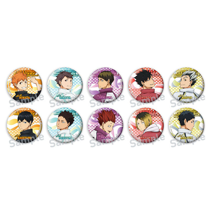 Haikyu!! Anime Merch - Color Palette Looking Back Tin Badge 