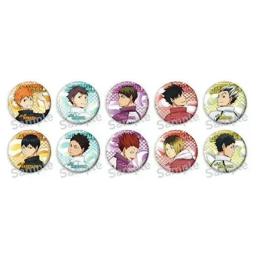 Haikyu!! Anime Merch - Color Palette Looking Back Tin Badge
