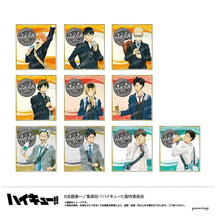 Haikyu!! Anime Merch - Drink Copyright Illustration Mini Shikishi Collection (1 Random) - Doki Doki Land 