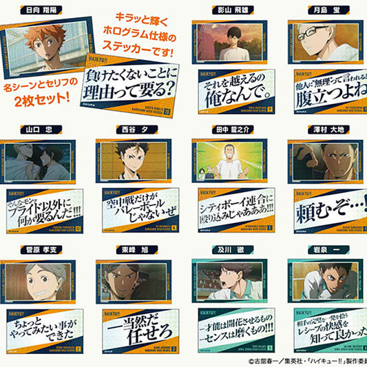Haikyu!! Anime Merch - Kiratto Memory Cut Sticker Karasuno High School / Aoba Johsai High School