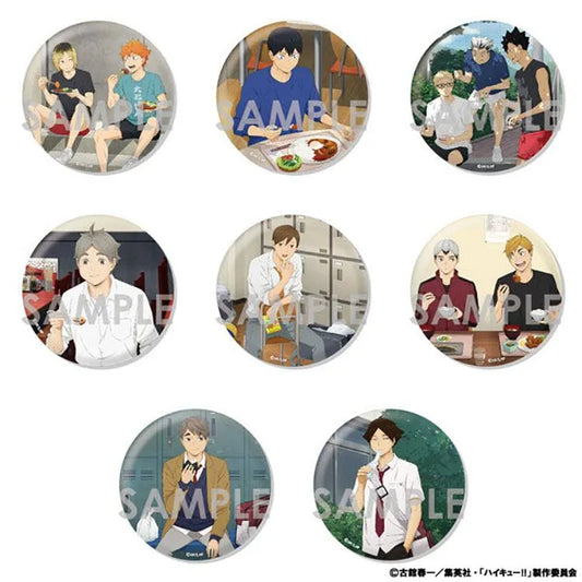Haikyu!! Anime Merch - Trading Big Can Badge -Let's eat!- (1 Random) - Doki Doki Land