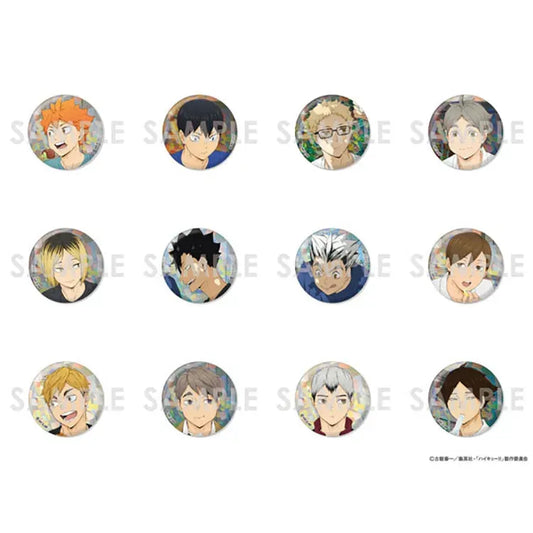 Haikyu!! Anime Merch - Trading Hologram Can Badge -Let's eat!- (1 Random) - Doki Doki Land