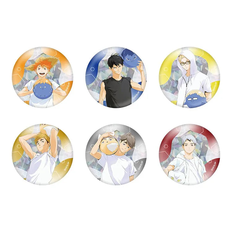 Haikyu!! Anime Merch - Beach Ball Ver. Trading Hologram Can Badge (1 Random) - Doki Doki Land 