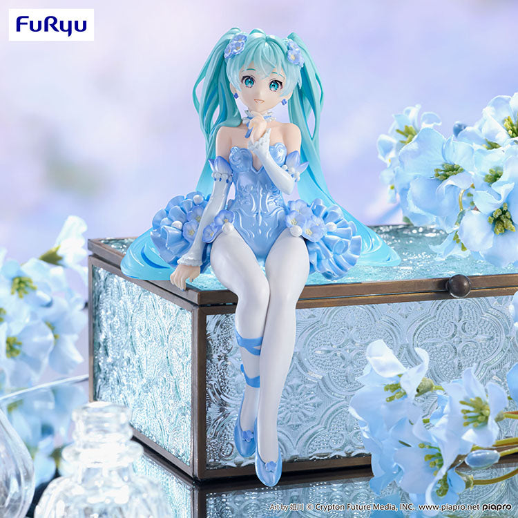 (Pre-Order END) Hastune Miku Noodle Stopper Figure - Hatsune Miku Flower Fairy Nemophila Pail Blue Color Ver. - Doki Doki Land 