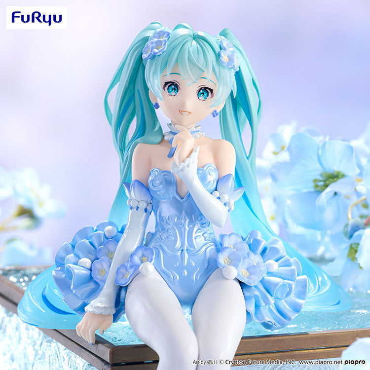 (Pre-Order END) Hastune Miku Noodle Stopper Figure - Hatsune Miku Flower Fairy Nemophila Pail Blue Color Ver. - Doki Doki Land 