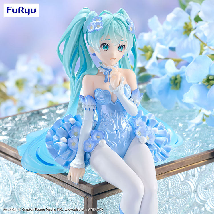 (Pre-Order END) Hastune Miku Noodle Stopper Figure - Hatsune Miku Flower Fairy Nemophila Pail Blue Color Ver. - Doki Doki Land 