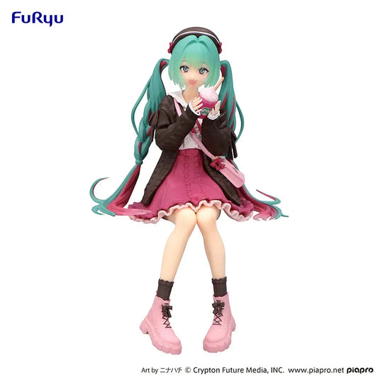Hatsune Miku Autumn Date Pink Color Ver. Noodle Stopper Figure