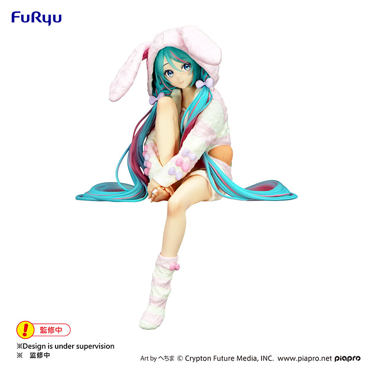 Hatsune Miku Rabbit Ear Hood Pajama Ver. Noodle Stopper Figure