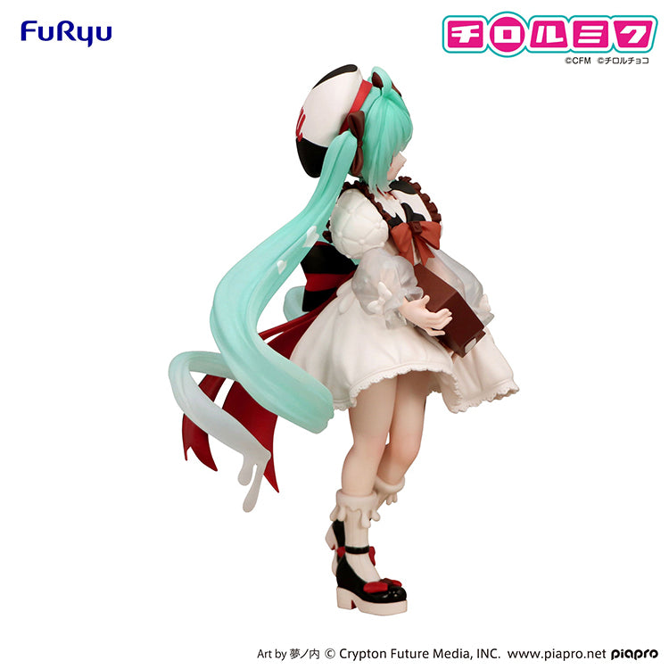 FuRyu Trio-Try-iT Hatsune Miku Milk Version figure, Vocaloid TIROL CHOCO collaboration collectible statue, 18cm.