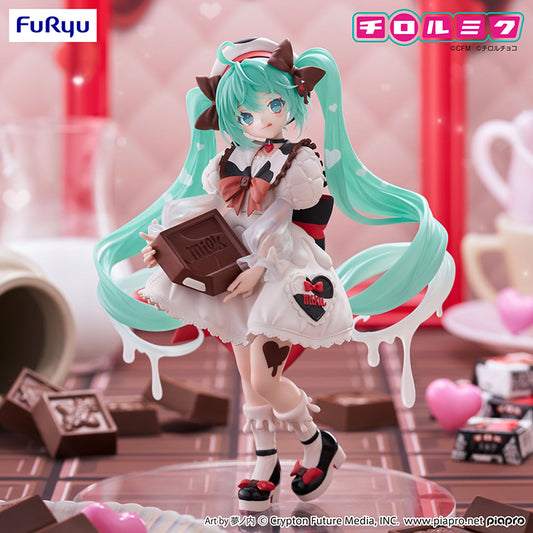 Hatsune Miku Milk Version FuRyu Trio-Try-iT Figure, Vocaloid x TIROL CHOCO collaboration collectible statue.
