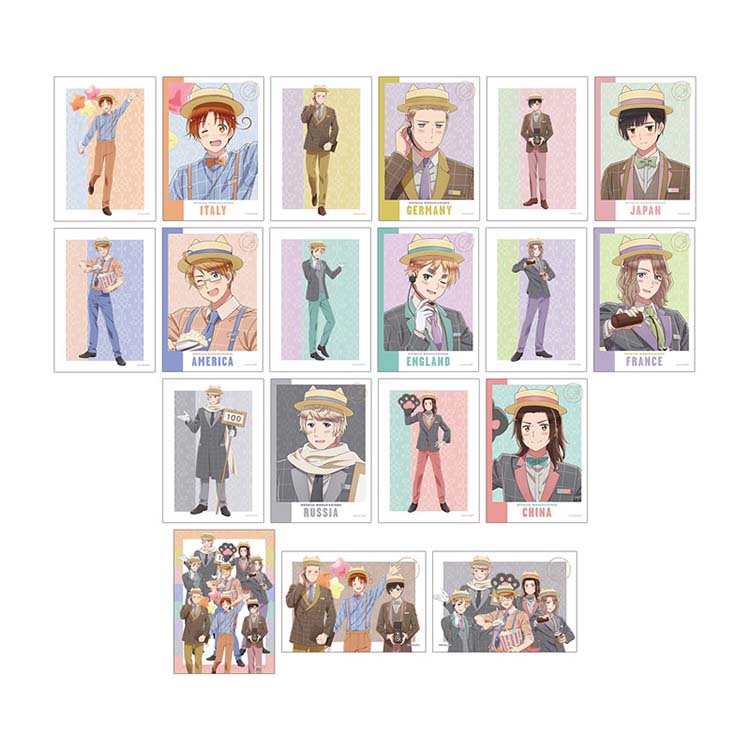Hetalia World Stars Anime Merch - Amusement Park ver. Trading Bromides