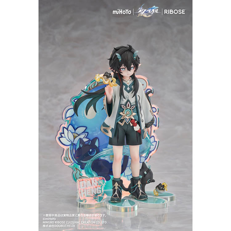 Honkai Star Rail Chibineko Dan Heng Imbibitor Lunae figure with black cat companions by RIBOSE