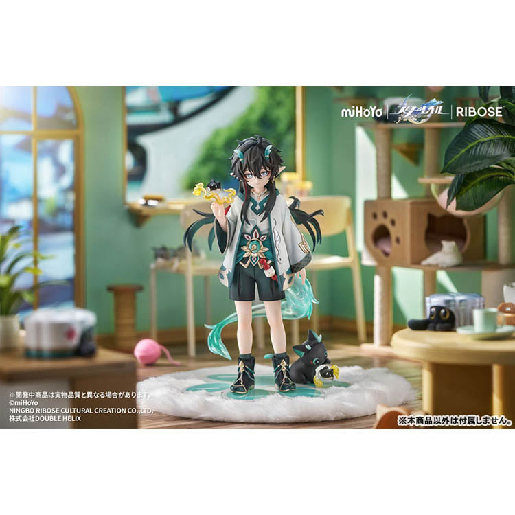 Honkai Star Rail Chibineko Dan Heng Imbibitor Lunae figure with black cat companions by RIBOSE
