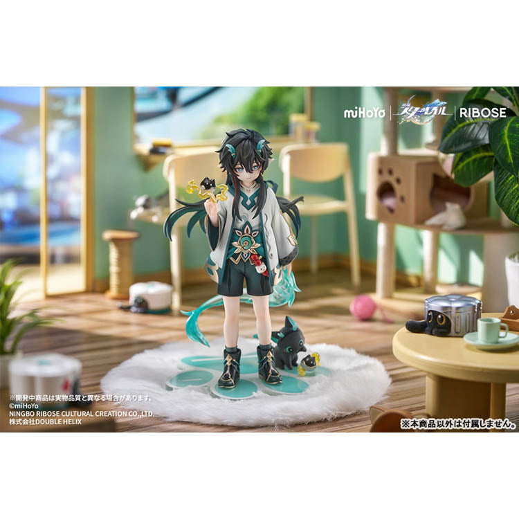Honkai Star Rail Chibineko Dan Heng Imbibitor Lunae figure with black cat companions by RIBOSE