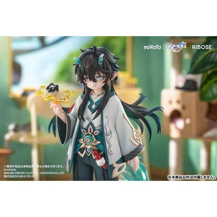Honkai Star Rail Chibineko Dan Heng Imbibitor Lunae figure with black cat companions by RIBOSE