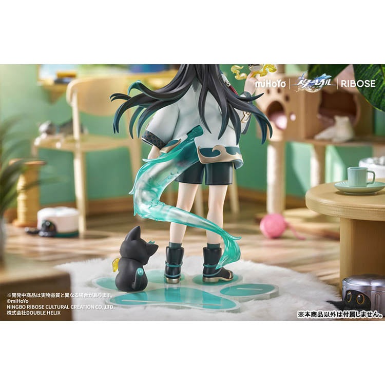 Honkai Star Rail Chibineko Dan Heng Imbibitor Lunae figure with black cat companions by RIBOSE