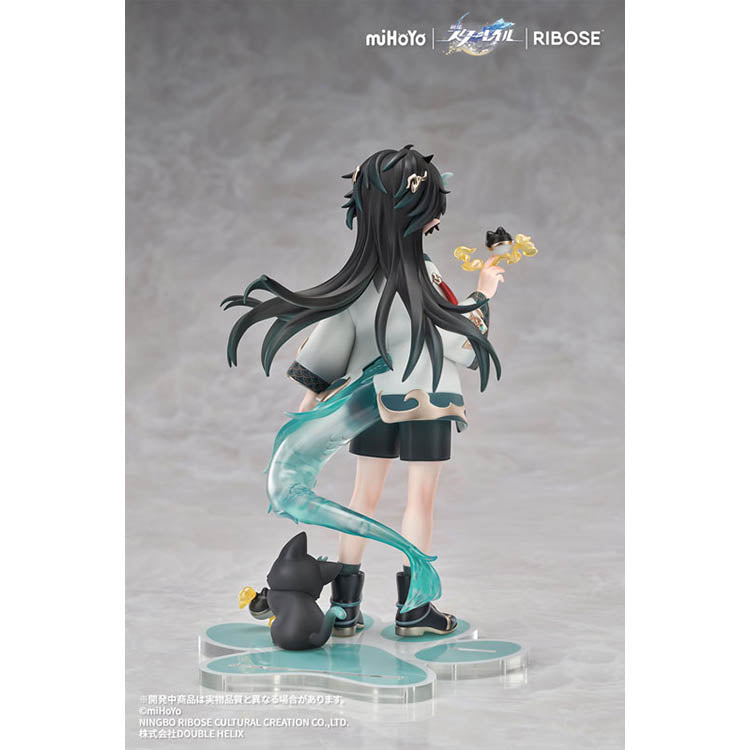 Honkai Star Rail Chibineko Dan Heng Imbibitor Lunae figure with black cat companions by RIBOSE