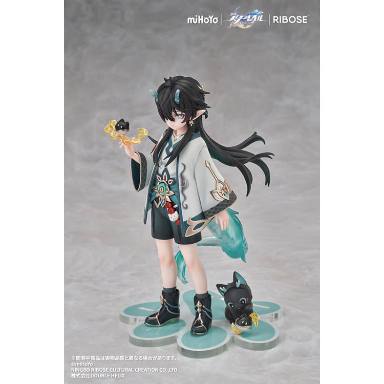 Honkai Star Rail Chibineko Dan Heng Imbibitor Lunae figure with black cat companions by RIBOSE
