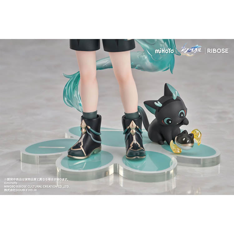 Honkai Star Rail Chibineko Dan Heng Imbibitor Lunae figure with black cat companions by RIBOSE