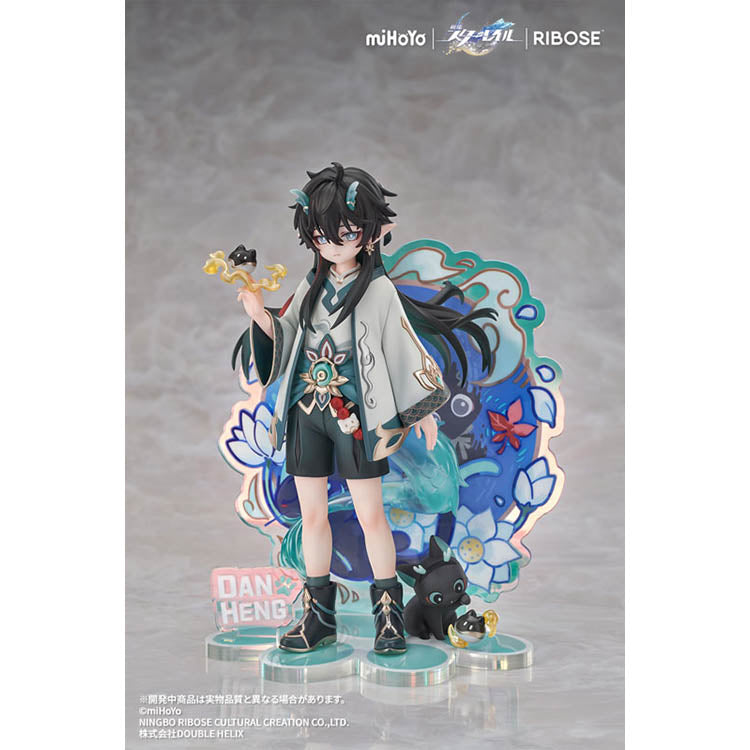 Honkai Star Rail Chibineko Dan Heng Imbibitor Lunae figure with black cat companions by RIBOSE