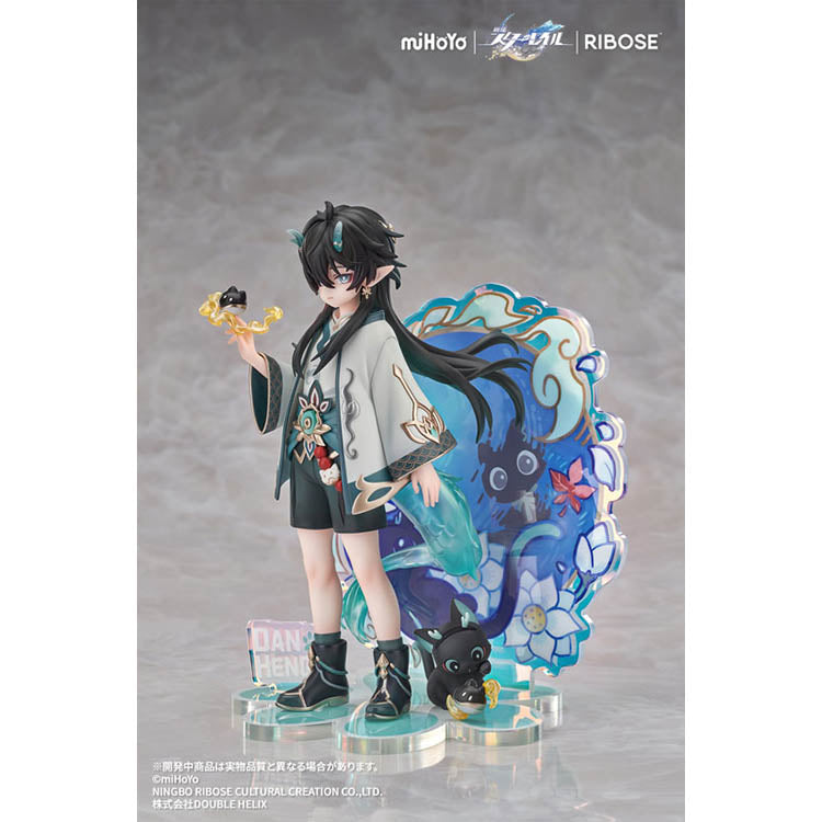 Honkai Star Rail Chibineko Dan Heng Imbibitor Lunae figure with black cat companions by RIBOSE