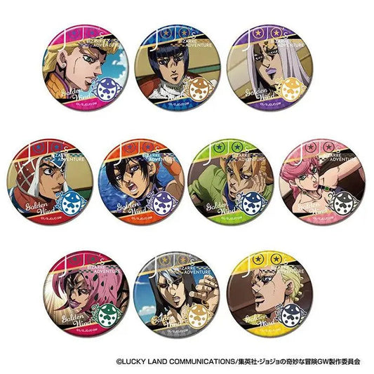 JoJo's Bizarre Adventure Anime Merch - Golden Wind Can Badge 10 Designs (1 Random) - Doki Doki Land