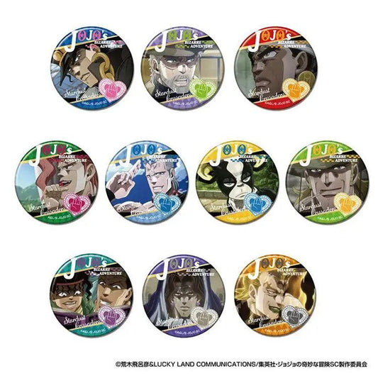 JoJo's Bizarre Adventure Anime Merch - Stardust Crusaders Can Badge 10 Designs (1 Random) - Doki Doki Land