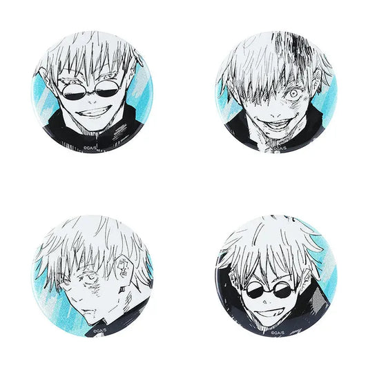 Jujutsu Kaisen Anime Merch - EMOTIONS Satoru Gojo Set of 4 can badges - Doki Doki Land