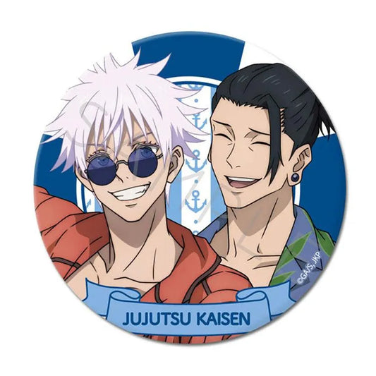 Jujutsu Kaisen Anime Merch - Gojo & Geto Mensore Ver. 3way Cann Badge - Doki Doki Land