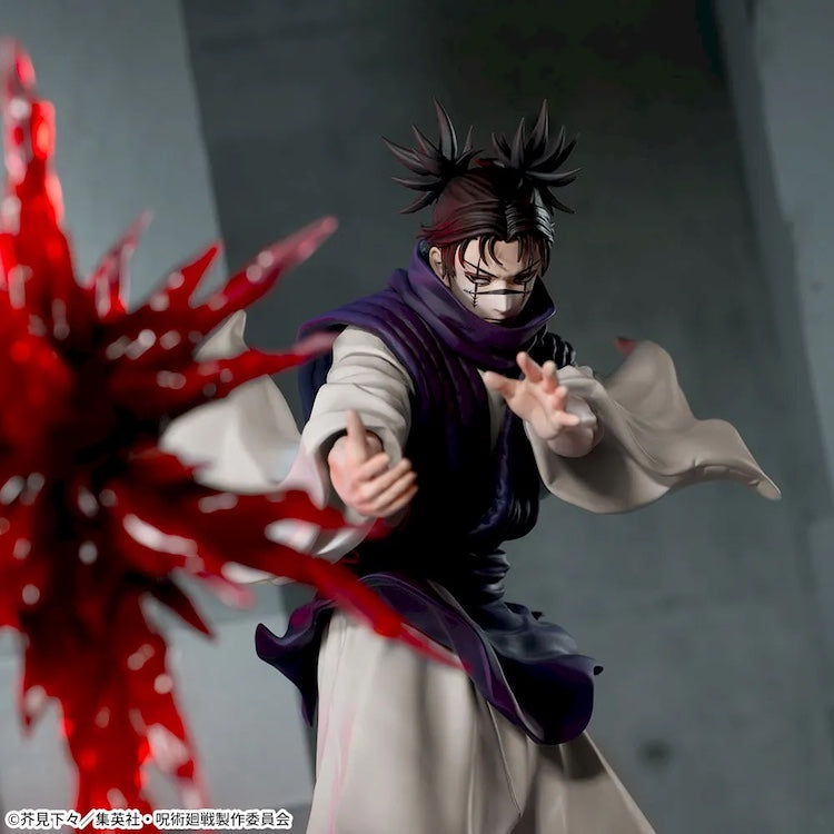 Sega Luminasta Choso figure from Jujutsu Kaisen Culling Game arc featuring dynamic Blood Manipulation effects.