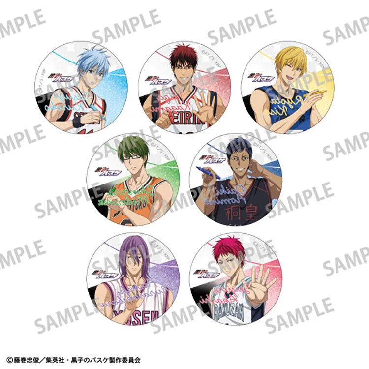 Kuroko's Basketball Anime Merch - Trading Glitter Tin Badge Autograph (1 Random) - Doki Doki Land 